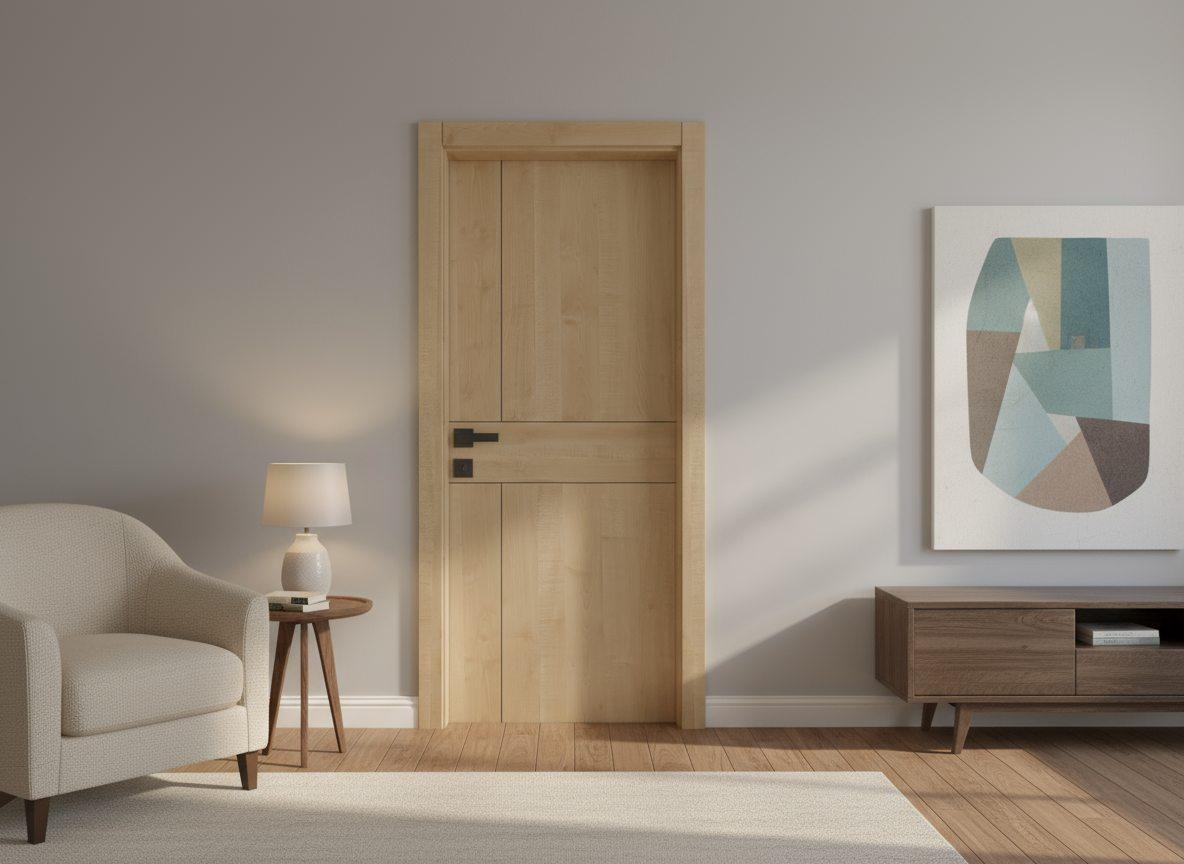 Wooden doors factory in Saudi Arabia displaying different models of interior and exterior wooden doors